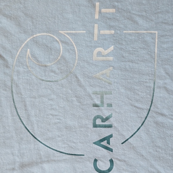 NWOTs Carhartt Womens Light Blue Graphic Tee Size XL - Picture 2 of 5